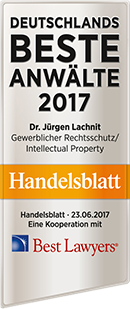 Handelsblatt Best Lawyers Jürgen Lachnit 2017