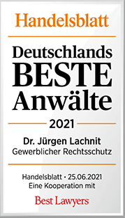 Handelsblatt Best Lawyers Jürgen Lachnit 2021