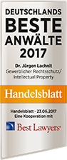 Handelsblatt Best Lawyers Jürgen Lachnit 2017