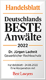 Handelsblatt Best Lawyers Jürgen Lachnit 2022